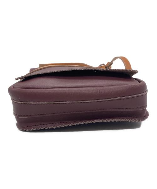 ATELIER Jack Gomme（ジャックゴム）ATELIER JACK GOMME (ジャックゴム) レザーショルダーバッグ ピンクの古着・服飾アイテム