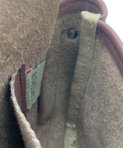 ATELIER Jack Gomme（ジャックゴム）ATELIER JACK GOMME (ジャックゴム) レザーショルダーバッグ ピンクの古着・服飾アイテム