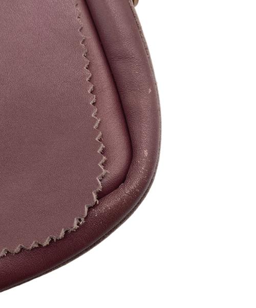 ATELIER Jack Gomme（ジャックゴム）ATELIER JACK GOMME (ジャックゴム) レザーショルダーバッグ ピンクの古着・服飾アイテム