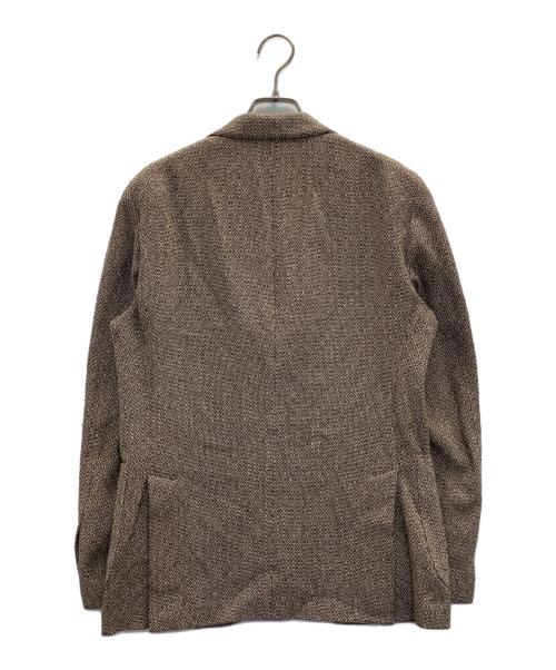 LARDINI（ラルディーニ）LARDINI (ラルディーニ) シルク混 ベージュ チェック テーラードジャケット ベージュ サイズ:46の古着・服飾アイテム