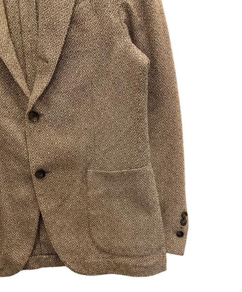 LARDINI（ラルディーニ）LARDINI (ラルディーニ) シルク混 ベージュ チェック テーラードジャケット ベージュ サイズ:46の古着・服飾アイテム