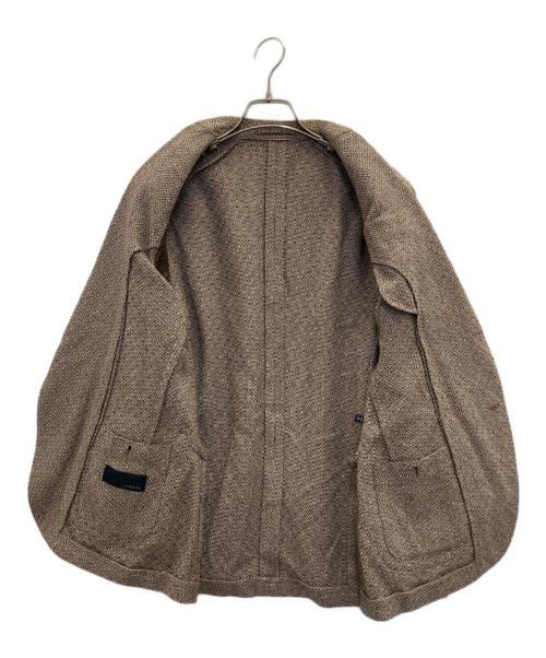 LARDINI（ラルディーニ）LARDINI (ラルディーニ) シルク混 ベージュ チェック テーラードジャケット ベージュ サイズ:46の古着・服飾アイテム