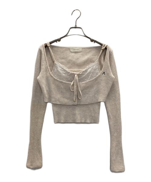 ANDMARY（アンドマリー）andmary (アンドマリー) Brenda lace knit set ベージュ サイズ:FREEの古着・服飾アイテム
