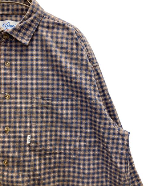 KEBOZ（ケボズ）KEBOZ (ケボズ) チェックシャツ ブラウン サイズ:Sの古着・服飾アイテム