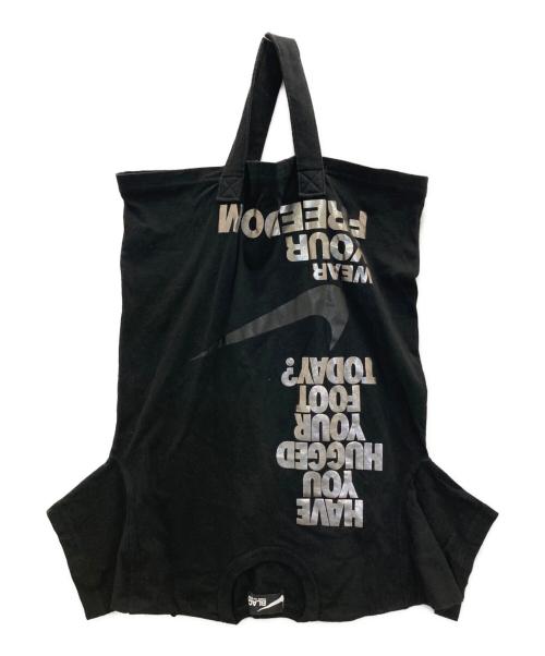 NIKE（ナイキ）NIKE (ナイキ) BLACK COMME des GARCONS (ブラックコムデギャルソン) 綿天竺NIKE プリントBAG ブラックの古着・服飾アイテム