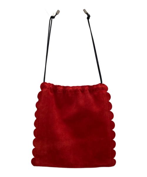 LUDLOW（ラドロー）LUDLOW (ラドロー) スカラップ巾着バッグ レッドの古着・服飾アイテム