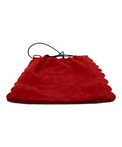 LUDLOW（ラドロー）LUDLOW (ラドロー) スカラップ巾着バッグ レッドの古着・服飾アイテム