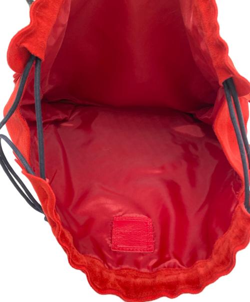 LUDLOW（ラドロー）LUDLOW (ラドロー) スカラップ巾着バッグ レッドの古着・服飾アイテム