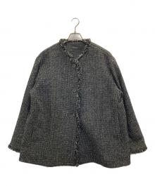 JOURNAL STANDARD（ジャーナルスタンダード）の古着「AWツイードフリンジコート」｜グレー