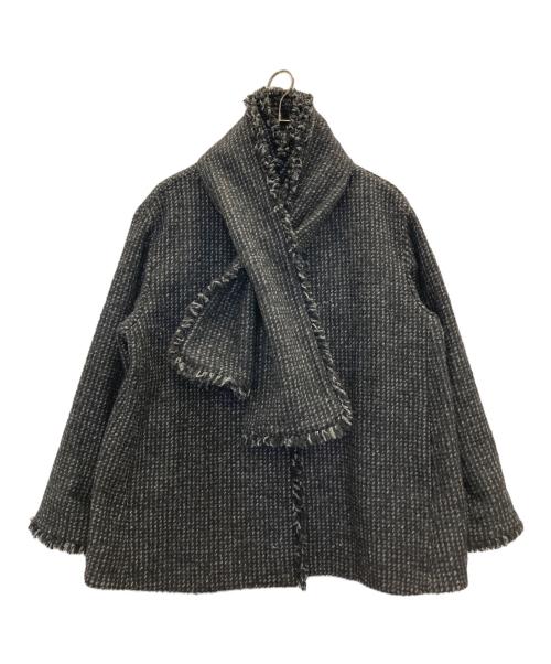 JOURNAL STANDARD（ジャーナルスタンダード）JOURNAL STANDARD (ジャーナルスタンダード) AWツイードフリンジコート グレー サイズ:FREEの古着・服飾アイテム