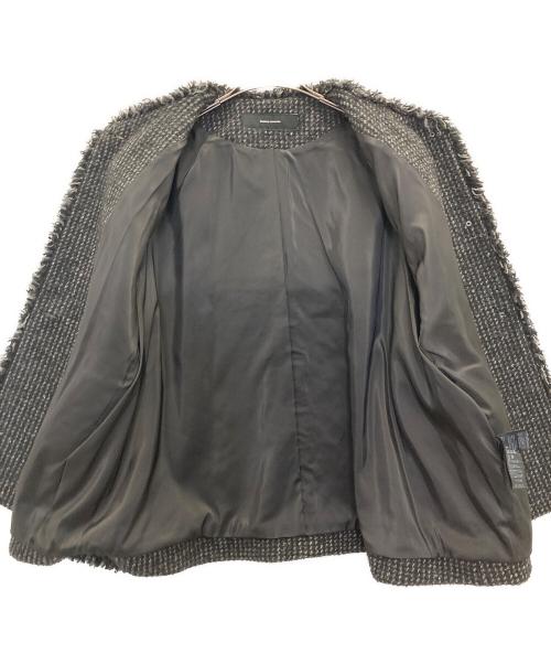 JOURNAL STANDARD（ジャーナルスタンダード）JOURNAL STANDARD (ジャーナルスタンダード) AWツイードフリンジコート グレー サイズ:FREEの古着・服飾アイテム