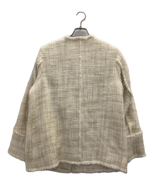 CLANE（クラネ）CLANE (クラネ) NO COLOR TWEED JACKET/ノーカラーツイードジャケット アイボリー サイズ:1の古着・服飾アイテム