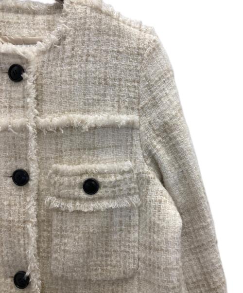 CLANE（クラネ）CLANE (クラネ) NO COLOR TWEED JACKET/ノーカラーツイードジャケット アイボリー サイズ:1の古着・服飾アイテム