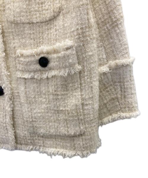 CLANE（クラネ）CLANE (クラネ) NO COLOR TWEED JACKET/ノーカラーツイードジャケット アイボリー サイズ:1の古着・服飾アイテム
