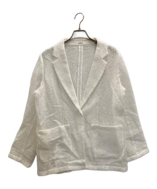 NOLLEY'S sophi（ノーリーズソフィー）NOLLEY'S sophi (ノーリーズソフィー) フラッグカラミテーラードジャケット ホワイト サイズ:38の古着・服飾アイテム