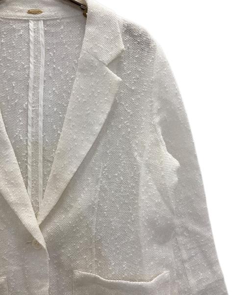 NOLLEY'S sophi（ノーリーズソフィー）NOLLEY'S sophi (ノーリーズソフィー) フラッグカラミテーラードジャケット ホワイト サイズ:38の古着・服飾アイテム