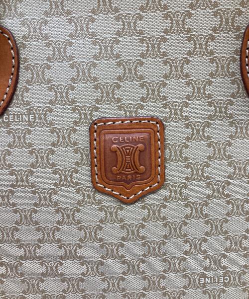 CELINE（セリーヌ）CELINE (セリーヌ) ホワイトマカダム2Wayバッグ ベージュの古着・服飾アイテム