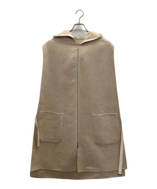 'S Max Mara（エスマックスマーラ）'S Max Mara (エスマックスマーラ) ダブルジップフーデッドロングジレ ベージュ サイズ:38の古着・服飾アイテム