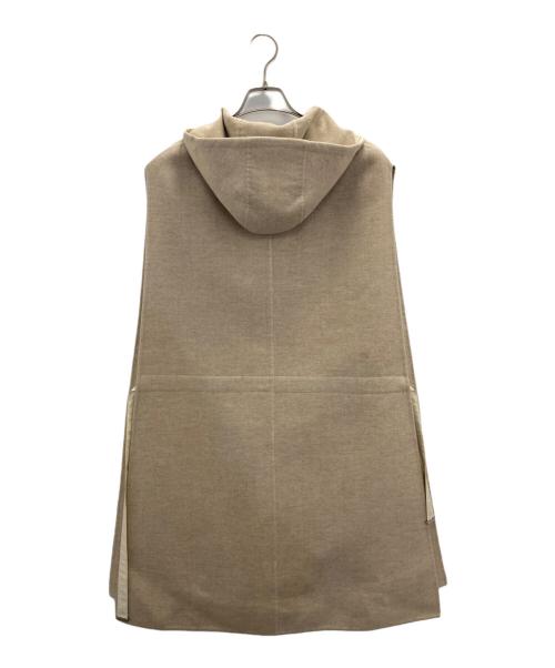 'S Max Mara（エスマックスマーラ）'S Max Mara (エスマックスマーラ) ダブルジップフーデッドロングジレ ベージュ サイズ:38の古着・服飾アイテム