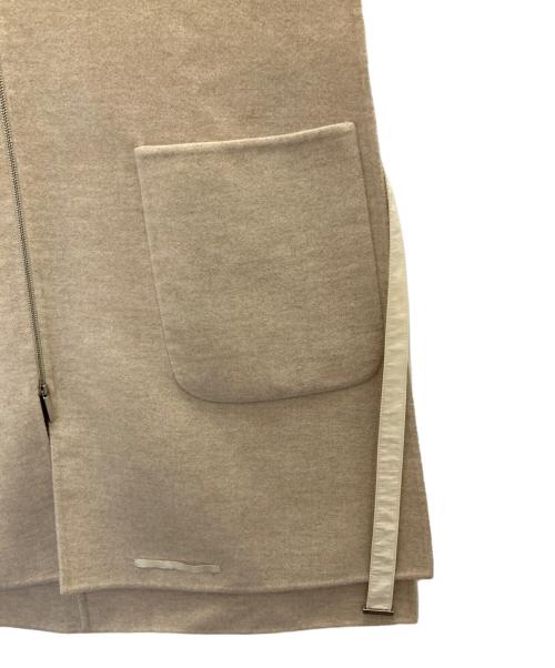 'S Max Mara（エスマックスマーラ）'S Max Mara (エスマックスマーラ) ダブルジップフーデッドロングジレ ベージュ サイズ:38の古着・服飾アイテム
