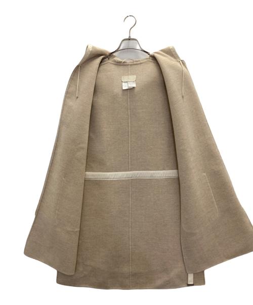 'S Max Mara（エスマックスマーラ）'S Max Mara (エスマックスマーラ) ダブルジップフーデッドロングジレ ベージュ サイズ:38の古着・服飾アイテム