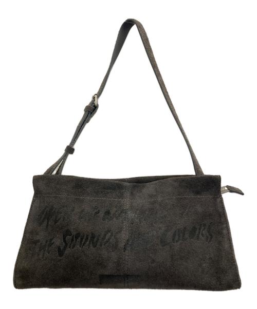 russet（ラシット）russet (ラシット) Tsutomu Moriya ステンシルデザインスエードショルダーバッグ グレーの古着・服飾アイテム