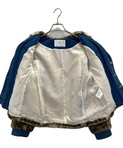 TOGA PULLA（トーガ プルラ）TOGA PULLA (トーガ プルラ) デニムドッキングフェイクファーJKT ベージュ サイズ:36の古着・服飾アイテム