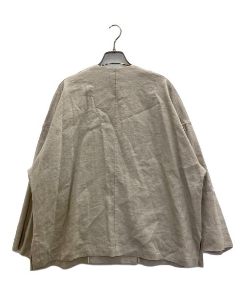 BEARDSLEY（ビアズリー）BEARDSLEY (ビアズリー) リネンジャケット ベージュ サイズ:FREEの古着・服飾アイテム