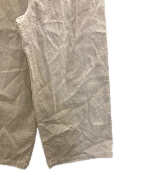 BEARDSLEY（ビアズリー）BEARDSLEY (ビアズリー) ウエストリブリネンパンツ ベージュ サイズ:1の古着・服飾アイテム