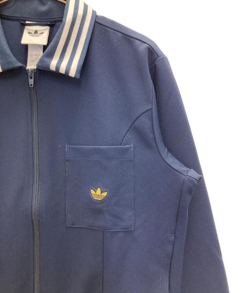 adidas（アディダス）adidas (アディダス) BEAUTY&YOUTH (ビューティーアンドユース) RETRO COLLAR TJ ネイビー サイズ:Ⅼの古着・服飾アイテム