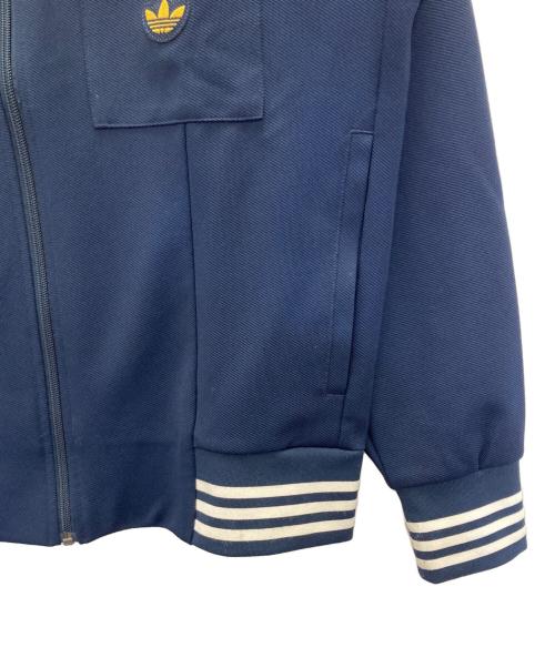 adidas（アディダス）adidas (アディダス) BEAUTY&YOUTH (ビューティーアンドユース) RETRO COLLAR TJ ネイビー サイズ:Ⅼの古着・服飾アイテム