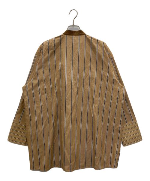 SUMI STYLE（スミ スタイル）SUMI STYLE (スミ スタイル) 紐付きストライプシャツ ベージュ サイズ:FREEの古着・服飾アイテム
