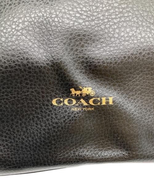 COACH（コーチ）COACH (コーチ) Large Derby Tote Pebbled Leather ブラックの古着・服飾アイテム