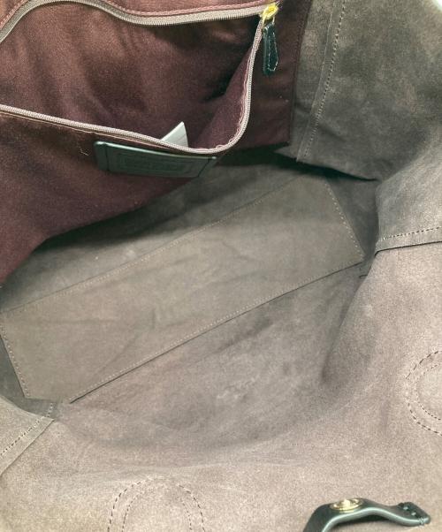 COACH（コーチ）COACH (コーチ) Large Derby Tote Pebbled Leather ブラックの古着・服飾アイテム