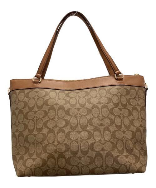 COACH（コーチ）COACH (コーチ) 2WAYシグネチャーハンドバッグ ベージュの古着・服飾アイテム