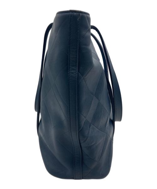 BLACK LABEL CRESTBRIDGE（ブラックレーベル クレストブリッジ）BLACK LABEL CRESTBRIDGE (ブラックレーベル クレストブリッジ) レザートートバッグ ネイビーの古着・服飾アイテム