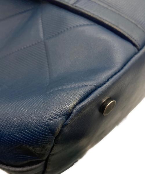 BLACK LABEL CRESTBRIDGE（ブラックレーベル クレストブリッジ）BLACK LABEL CRESTBRIDGE (ブラックレーベル クレストブリッジ) レザートートバッグ ネイビーの古着・服飾アイテム