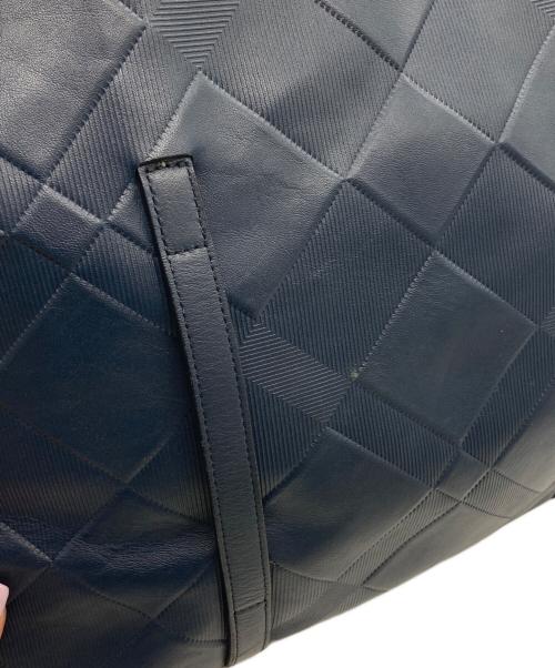 BLACK LABEL CRESTBRIDGE（ブラックレーベル クレストブリッジ）BLACK LABEL CRESTBRIDGE (ブラックレーベル クレストブリッジ) レザートートバッグ ネイビーの古着・服飾アイテム