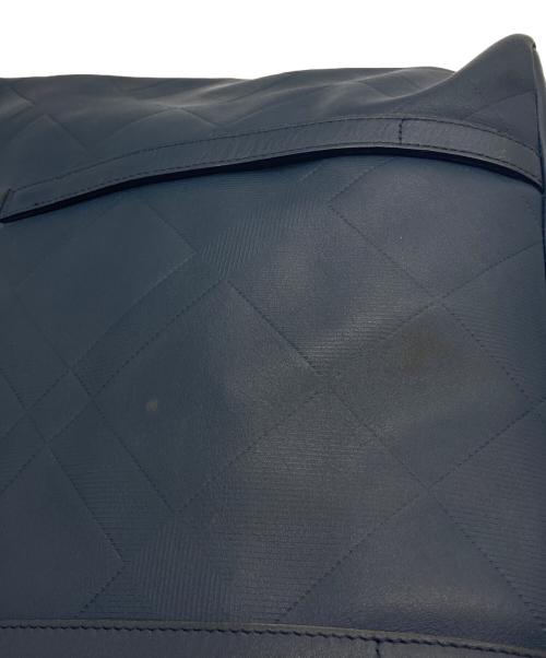 BLACK LABEL CRESTBRIDGE（ブラックレーベル クレストブリッジ）BLACK LABEL CRESTBRIDGE (ブラックレーベル クレストブリッジ) レザートートバッグ ネイビーの古着・服飾アイテム