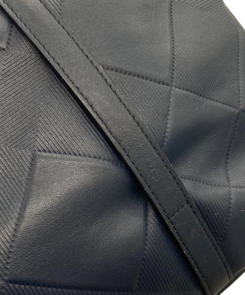 BLACK LABEL CRESTBRIDGE（ブラックレーベル クレストブリッジ）BLACK LABEL CRESTBRIDGE (ブラックレーベル クレストブリッジ) レザートートバッグ ネイビーの古着・服飾アイテム