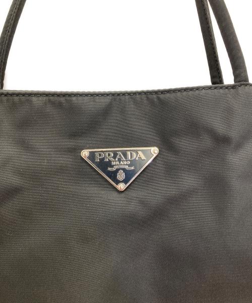 PRADA（プラダ）PRADA (プラダ) 三角ロゴナイロントートバッグ ブラックの古着・服飾アイテム