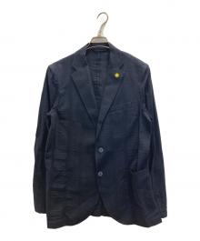 giannetto（ジャンネット）の古着「シアサッカーテーラードジャケット」｜ネイビー