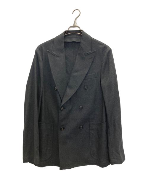 TOMORROW LAND（トゥモローランド）TOMORROW LAND (トゥモローランド) Super160's ウールツイル ダブルジャケット グレー サイズ:48の古着・服飾アイテム