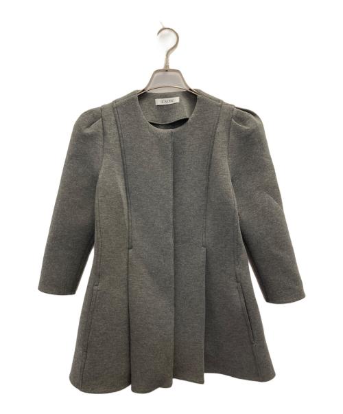 L'AUBE（ローブ）L'AUBE (ローブ) Double Knit Peplum Jacket（ダブルニットペプラムジャケット） グレー サイズ:FREEの古着・服飾アイテム