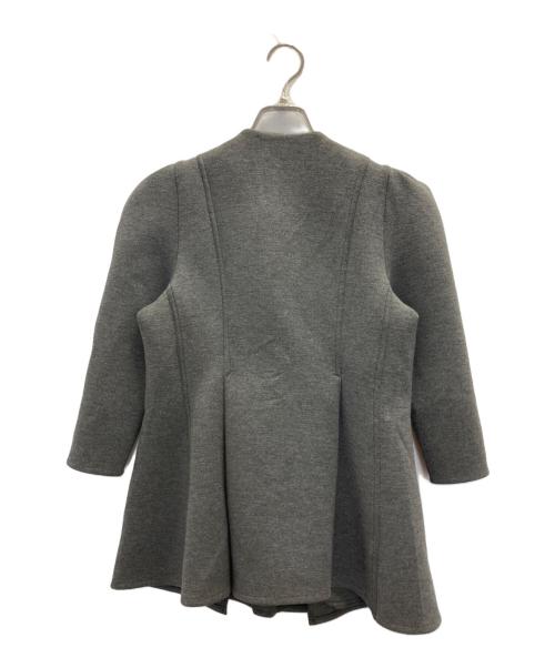 L'AUBE（ローブ）L'AUBE (ローブ) Double Knit Peplum Jacket（ダブルニットペプラムジャケット） グレー サイズ:FREEの古着・服飾アイテム