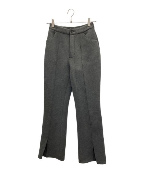 L'AUBE（ローブ）L'AUBE (ローブ) Double Knit Center Slit Pants/ダブル ニット センター スリット パンツ グレー サイズ:Sの古着・服飾アイテム