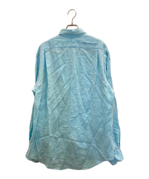 POLO RALPH LAUREN（ポロ・ラルフローレン）POLO RALPH LAUREN (ポロ・ラルフローレン) リネンシャツ スカイブルー サイズ:Ｌの古着・服飾アイテム