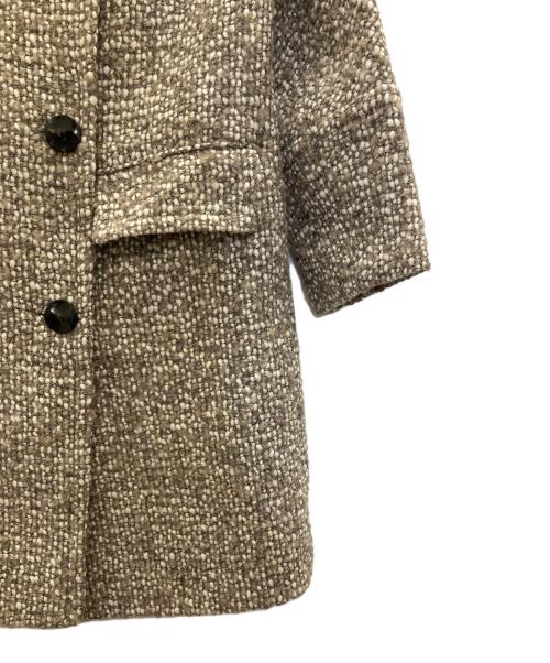 ADORE（アドーア）ADORE (アドーア) ファー付ダブルコート ブラウン サイズ:36の古着・服飾アイテム