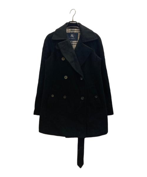 BURBERRY LONDON（バーバリーロンドン）BURBERRY LONDON (バーバリーロンドン) アンゴラダブルチェスターコート ブラック サイズ:38の古着・服飾アイテム