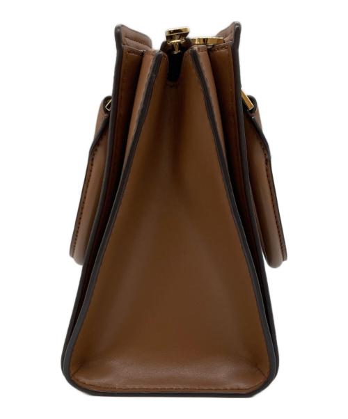 MICHAEL KORS（マイケル・コース）MICHAEL KORS (マイケル・コース) SHEILA センタージップ サッチェル スモール - MKシグネチャー ブラウンの古着・服飾アイテム